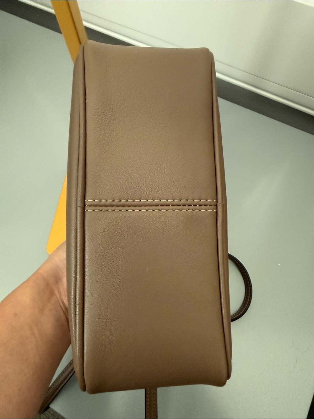 Coach Outlet small cube satchel in dark stone - Picture 6 of 9